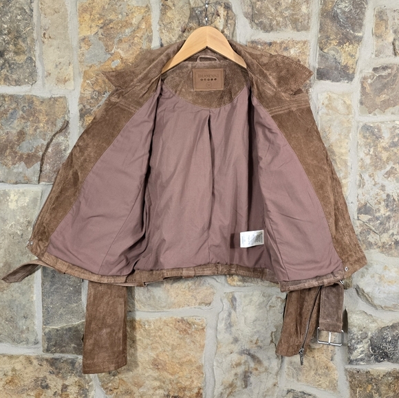 Blank NYC Suede Leather Moto Biker Jacket Coat - Picture 6 of 10